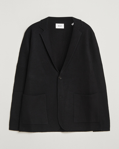NN07 Lucas Boiled Wool Blazer Black – Musta