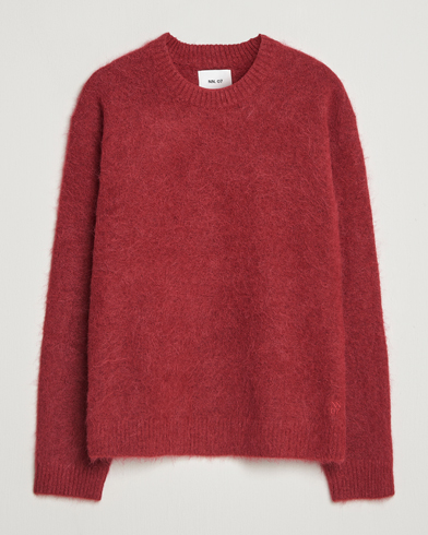 NN07 Russell Alpaca Knitted Crew Neck Cranberry – Punainen