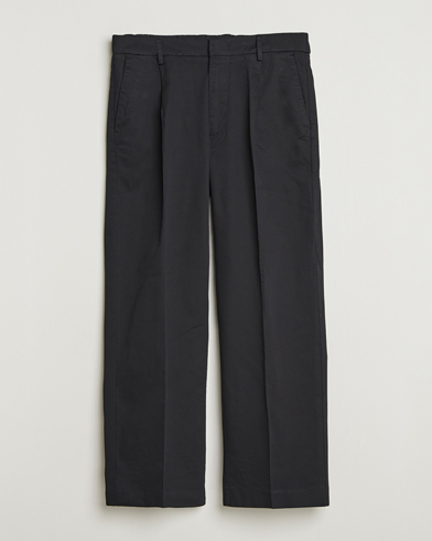 NN07 Kay Relaxed Fit Pleated Trousers Black – Musta