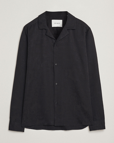 LES DEUX Jasper Jaquard Shirt Black – Musta