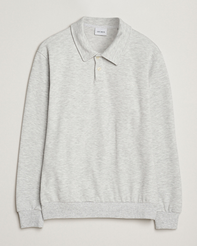LES DEUX Ben Polo Pique Sweatshirt Snow Melange – Harmaa