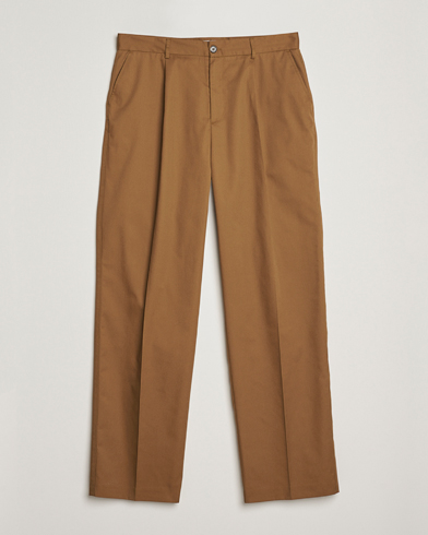 Les Deux Reece Pleated Heavy Twill Pant Dark Sand – Ruskea