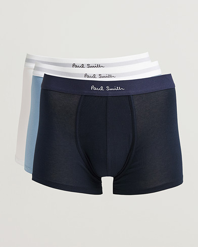 Paul Smith 3-Pack Trunk White/Navy/Light Blue – Sininen