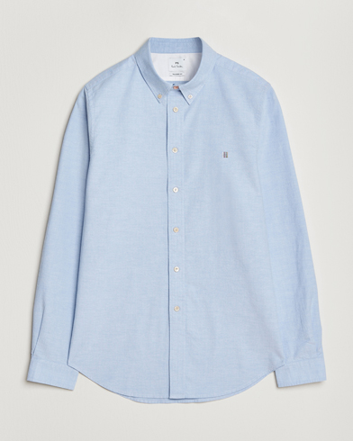 PS Paul Smith Tailored Fit Embroidered Oxford Shirt Light Blue – Sininen