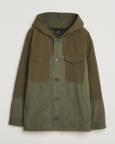 PS Paul Smith Cotton Ripstop Hooded Jacket Dark Green – Vihreä