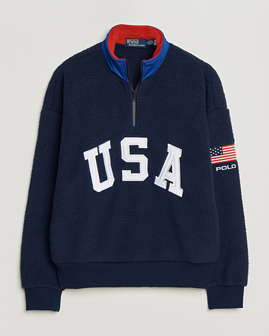 Polo Ralph Lauren Polar Half Zip USA Fleece Refined Navy – Sininen