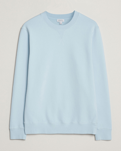 Sunspel Loopback Sweatshirt Frost Blue – Sininen