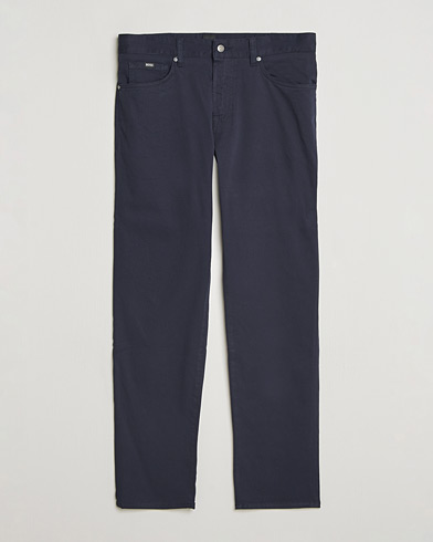 BOSS BLACK Re.Maine Cotton 5-Pocket Pants Dark Blue – Sininen
