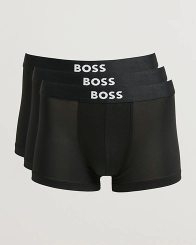 BOSS BLACK 3-Pack Microfibre Trunk Black – Musta