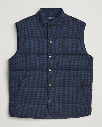 Polo Ralph Lauren Knitted Dogtooth Vest Winter Navy Heather – Sininen
