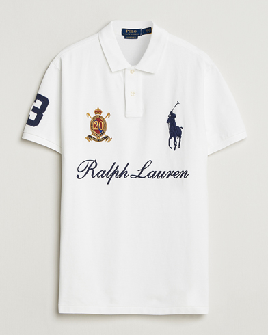 Polo Ralph Lauren Custom Slim Fit Big Pony Polo White – Valkoinen