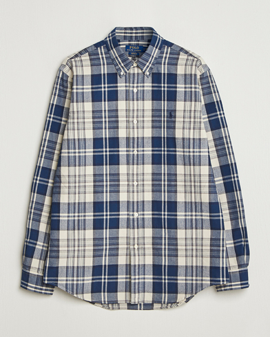Polo Ralph Lauren Custom Fit Checked Shirt White/Navy Multi – Sininen