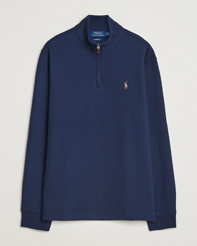 Polo Ralph Lauren Double Knitted Half Zip Cruise Navy – Sininen