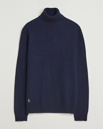 Polo Ralph Lauren Cotton/Wool Rollneck Hunter Navy – Sininen