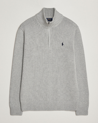 Polo Ralph Lauren Cotton Pullover Half Zip Andover Heather – Harmaa