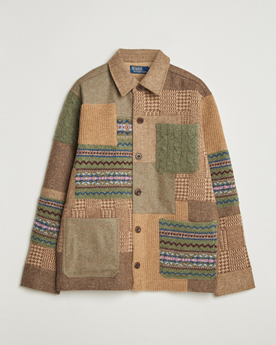 Polo Ralph Lauren Wool Blend Cardigan Tan Multi – Monivärinen
