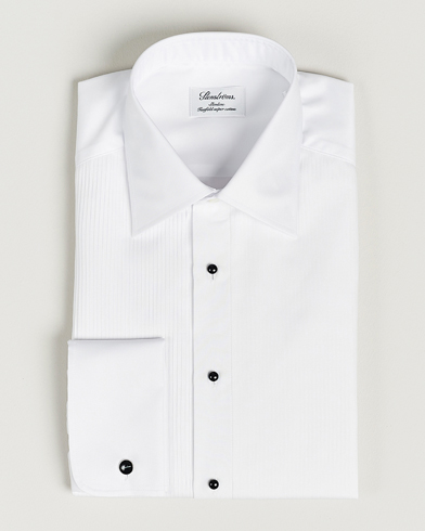 Stenströms Slimline Open Smoking Shirt White – Valkoinen