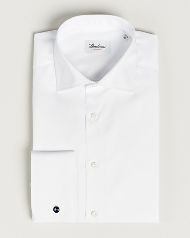 Stenströms Superslim Double Cuff Cotton Shirt White – Valkoinen