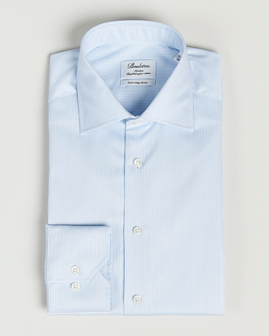 Stenströms Slimline X-Long Sleeve Shirt White/Blue – Sininen