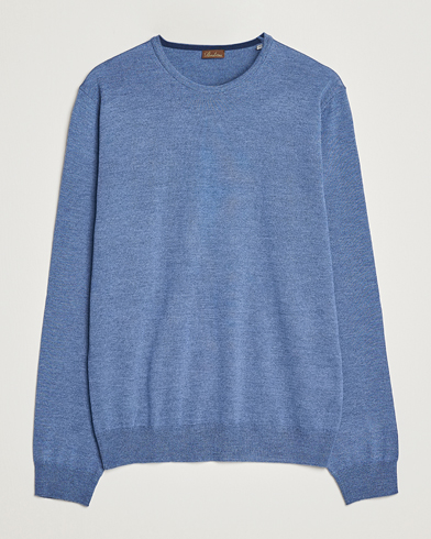 Stenströms Merino Patch Crew Neck Blue/Blue – Sininen