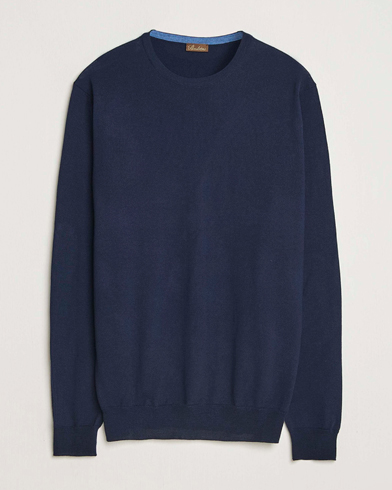 Stenströms Merino Patch Crew Neck Navy/Blue – Sininen