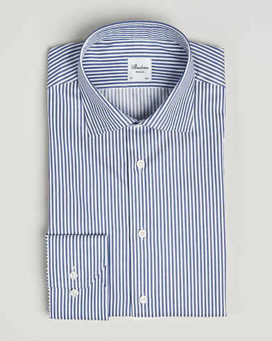 Stenströms Regular Fit Striped Cut Away Shirt White/Blue – Sininen