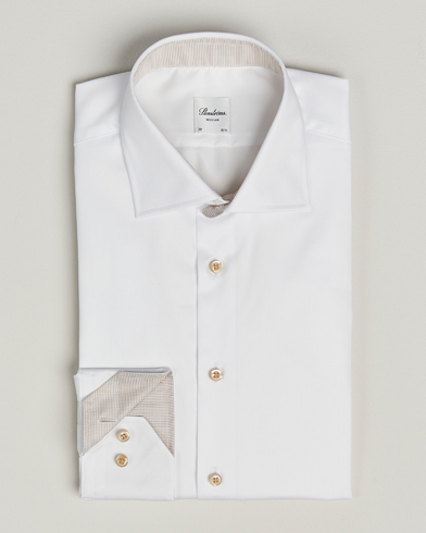 Stenströms Regular Fit Contrast Cotton Shirt White – Valkoinen