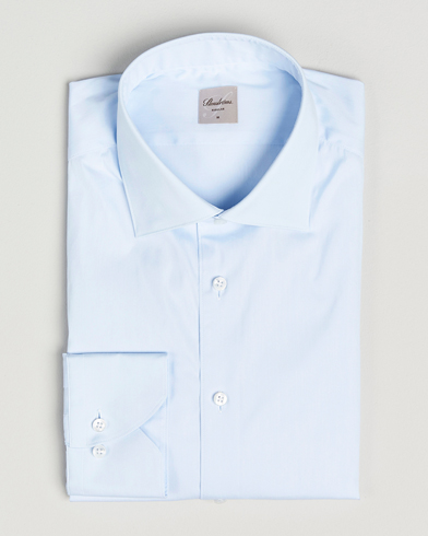 Stenströms Regular Fit Cotton Stretch Shirt Light Blue – Sininen