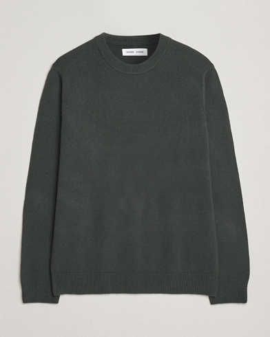 Samsøe Samsøe Isak Knitted Crew Neck Dark Evergreen – Vihreä