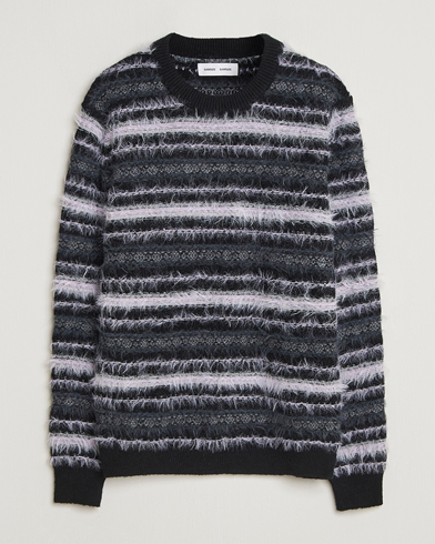 Samsøe Samsøe Finnley Striped Knitted Sweater Black Multi – Monivärinen