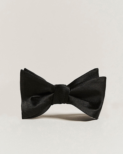 Oscar Jacobson Bow Tie, Self Tie Black – Musta