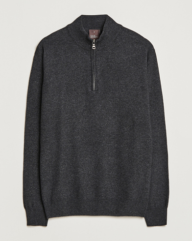 Oscar Jacobson Patton Wool Half-Zip Grey – Harmaa