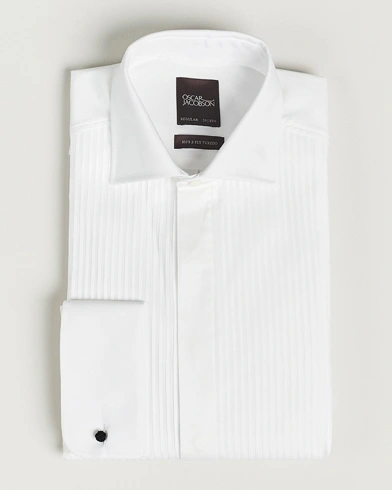 Oscar Jacobson Reg Fit Cut Away Tuxedo Double Cuff White – Valkoinen