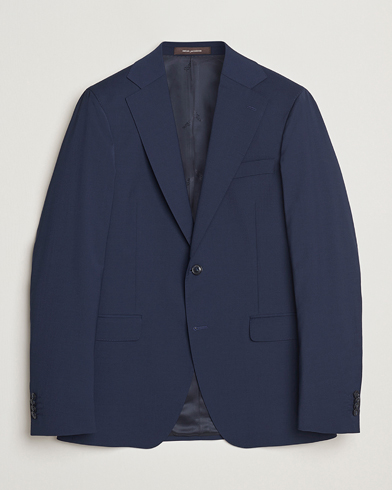 Oscar Jacobson Ego Wool Blend Blazer Navy – Sininen