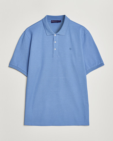 Ralph Lauren Purple Label Mercerized Cotton Polo Light Blue – Sininen