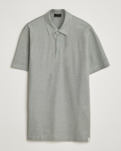 Brioni Short Sleeve Cotton Piquet Polo Light Green – Vihreä