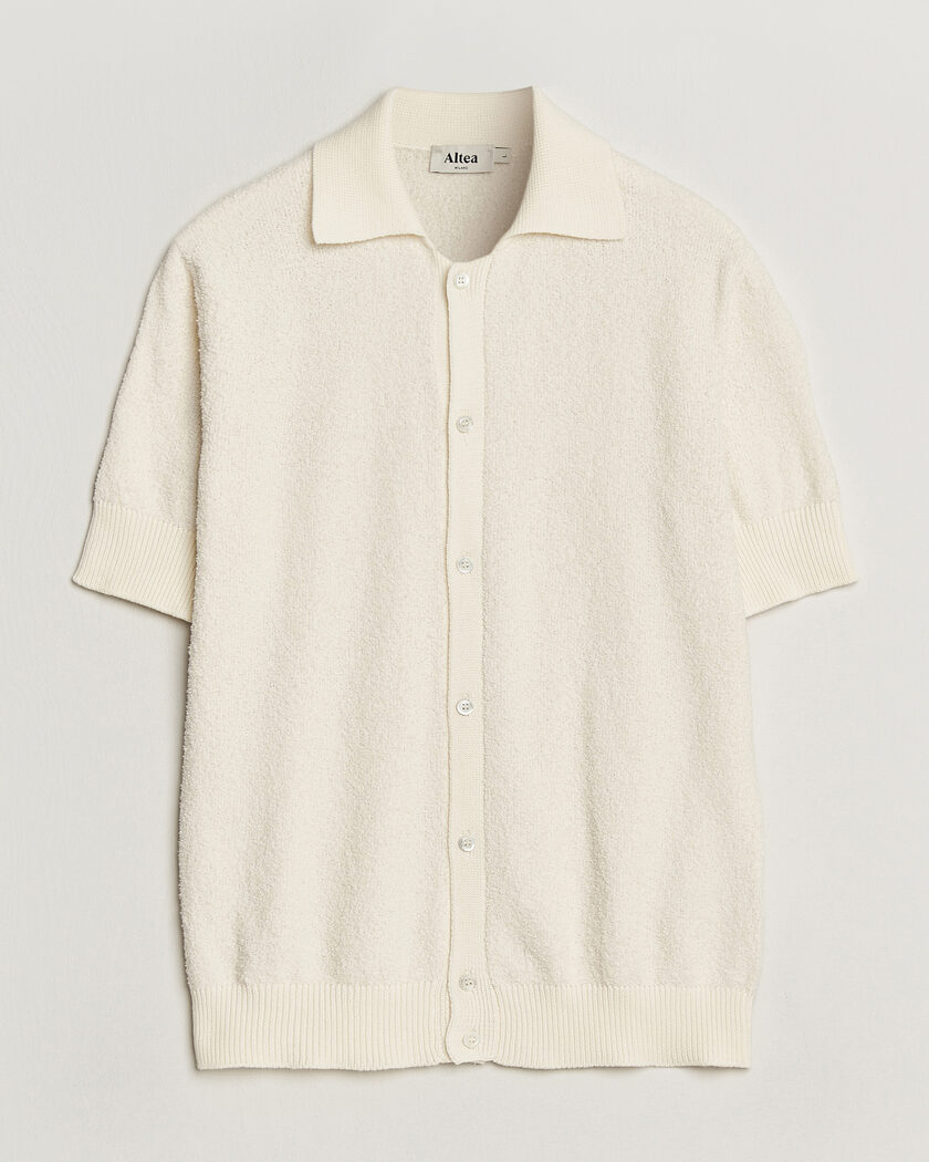 Altea Soft Boucle Resort Shirt Off White – Valkoinen