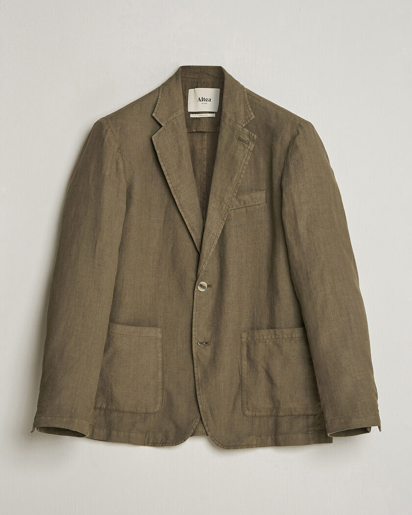 Altea Linen Blazer Military – Vihreä