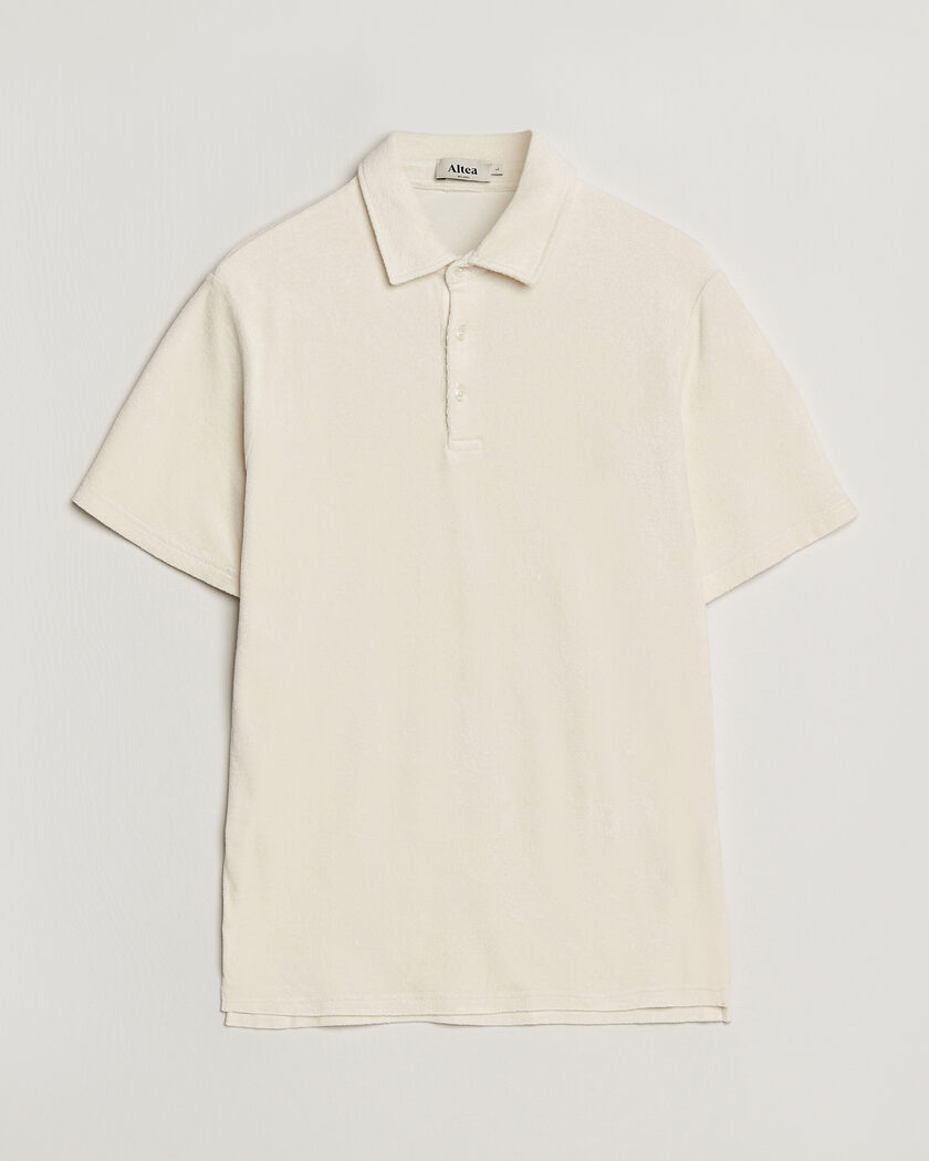 Altea Terry Cotton Polo Off White – Valkoinen