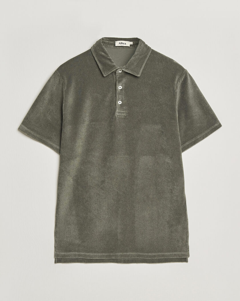 Altea Terry Cotton Polo Olive – Vihreä