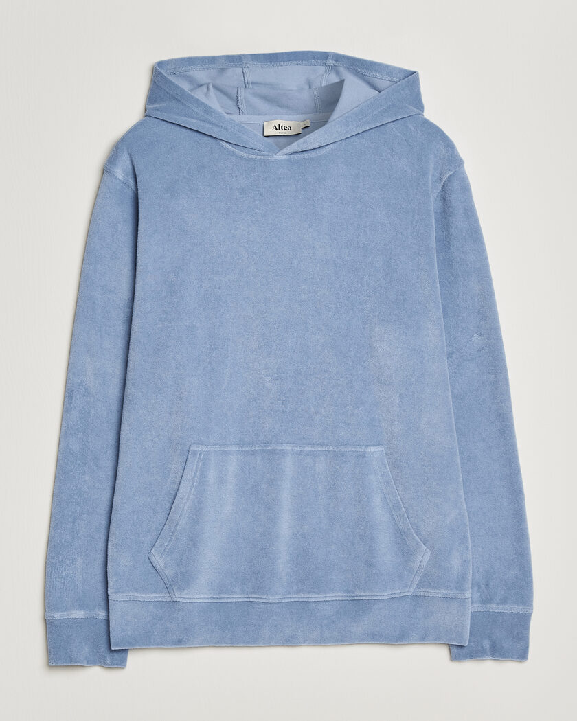 Altea Terry Cotton Hoodie Light Blue – Sininen