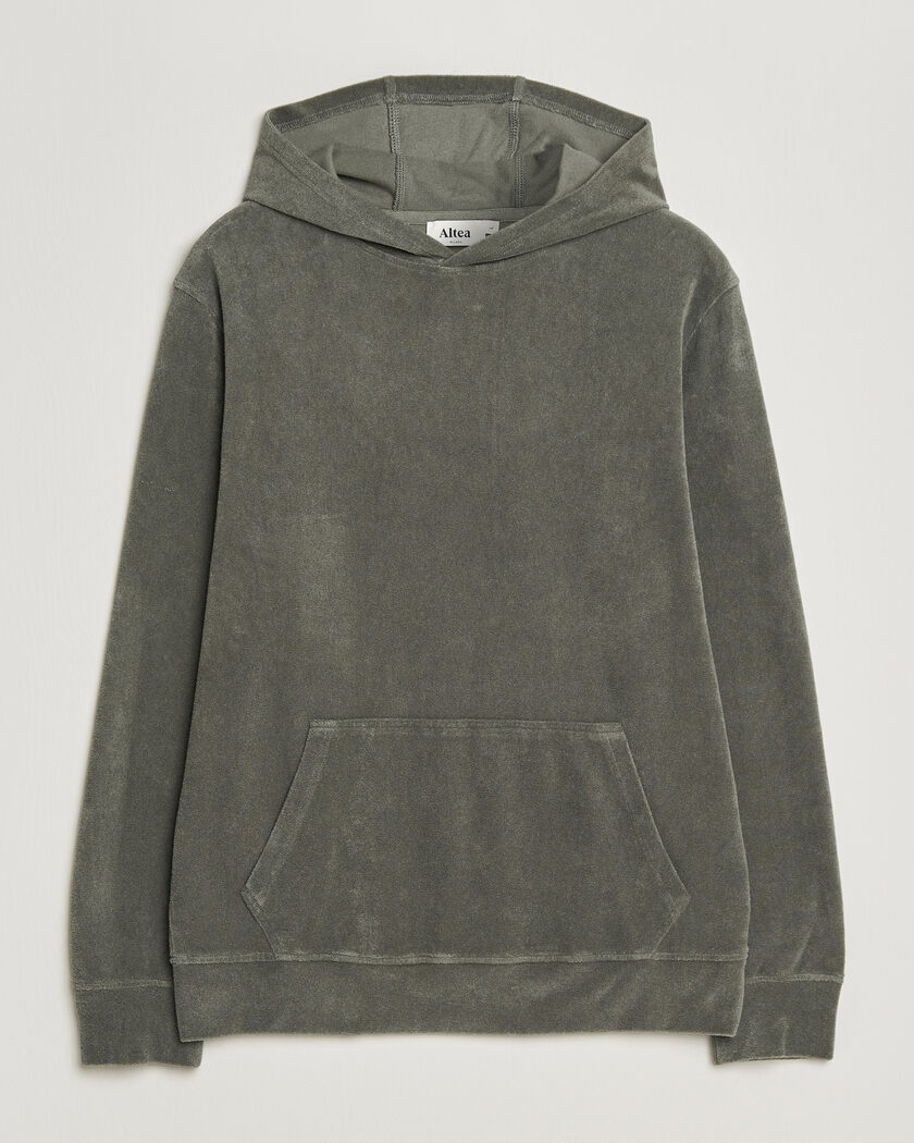 Altea Terry Cotton Hoodie Olive – Vihreä