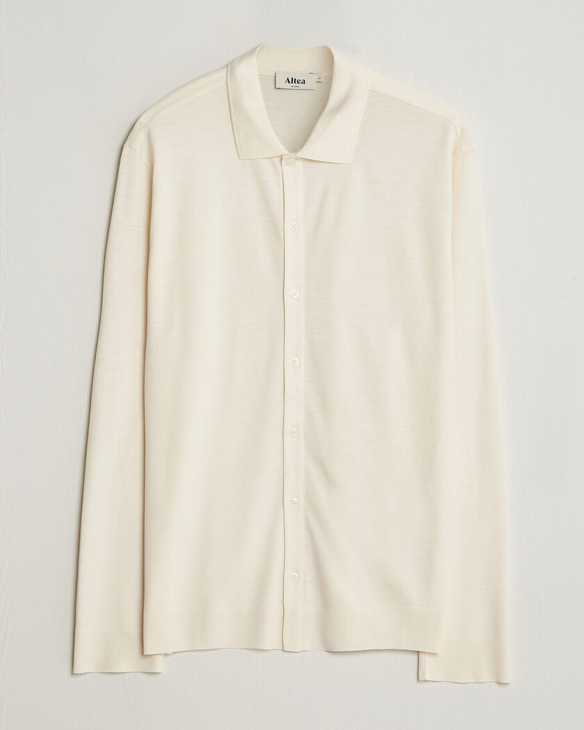 Altea Jersey Knit Shirt Off White – Valkoinen