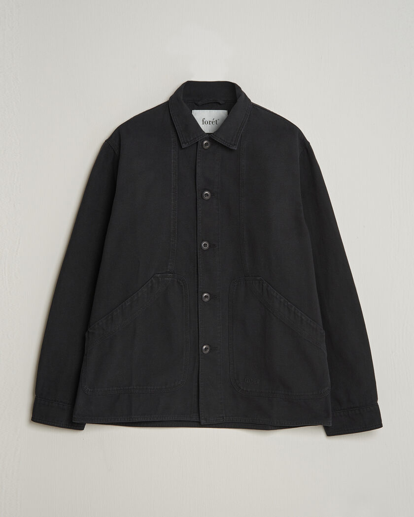 Forét Berry Canvas Overshirt Black – Musta