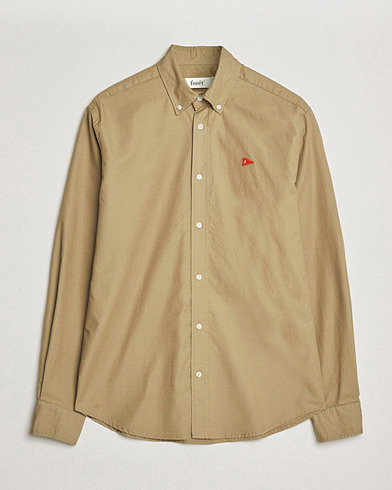 Forét Flag Regular Fit Oxford Shirt Khaki – Ruskea