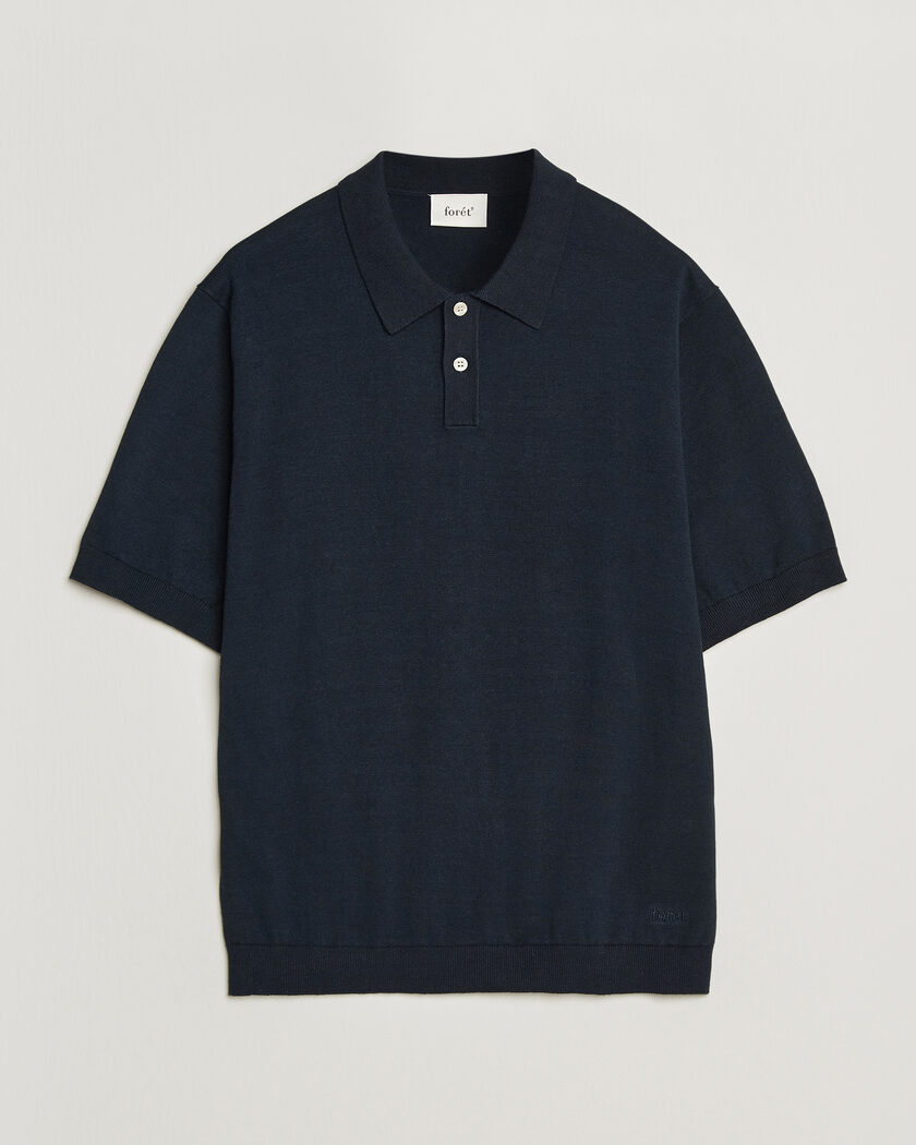 Forét Sea Cotton/Linen Polo Navy – Sininen