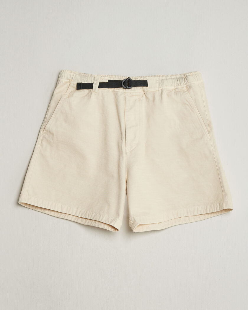 Stone Island Marina Organic Slub Cotton Shorts Ivory – Valkoinen