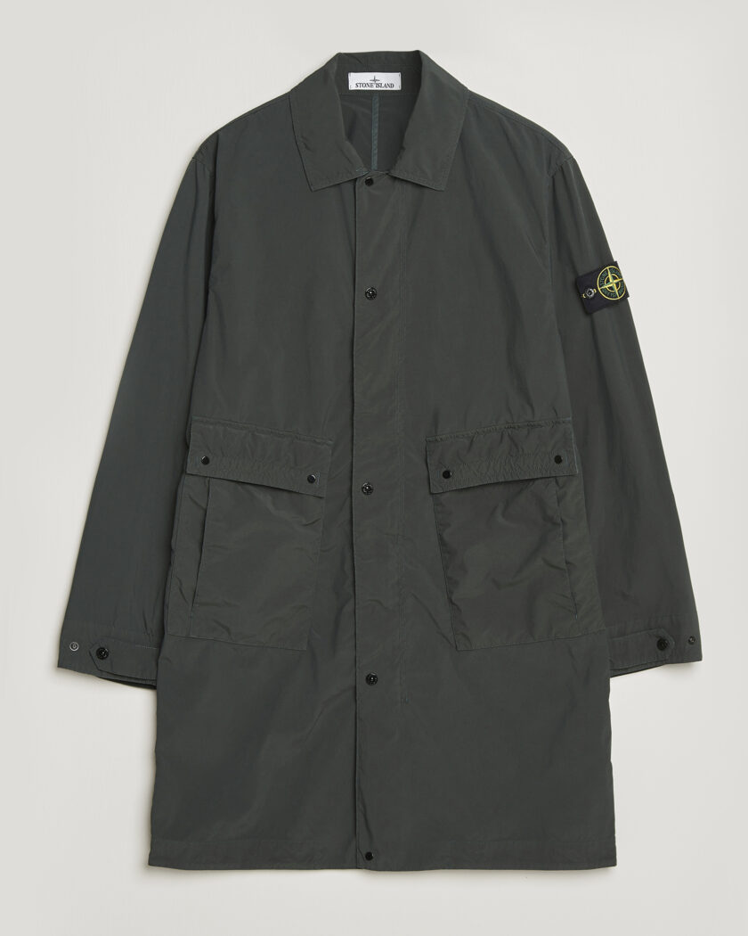 Stone Island Light Compact Car Coat Charcoal – Harmaa