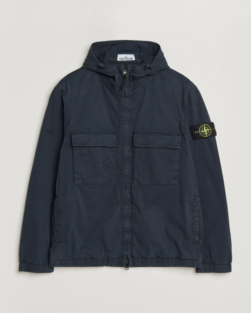 Stone Island Stretch Cotton Twill Hood Jacket Navy – Sininen