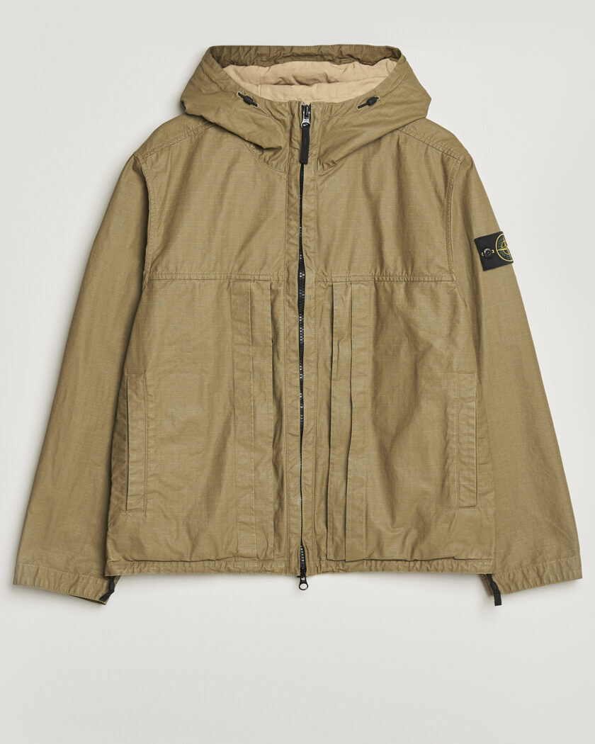 Stone Island Double Coated Cotton Ripstop Jacket Military Green – Vihreä